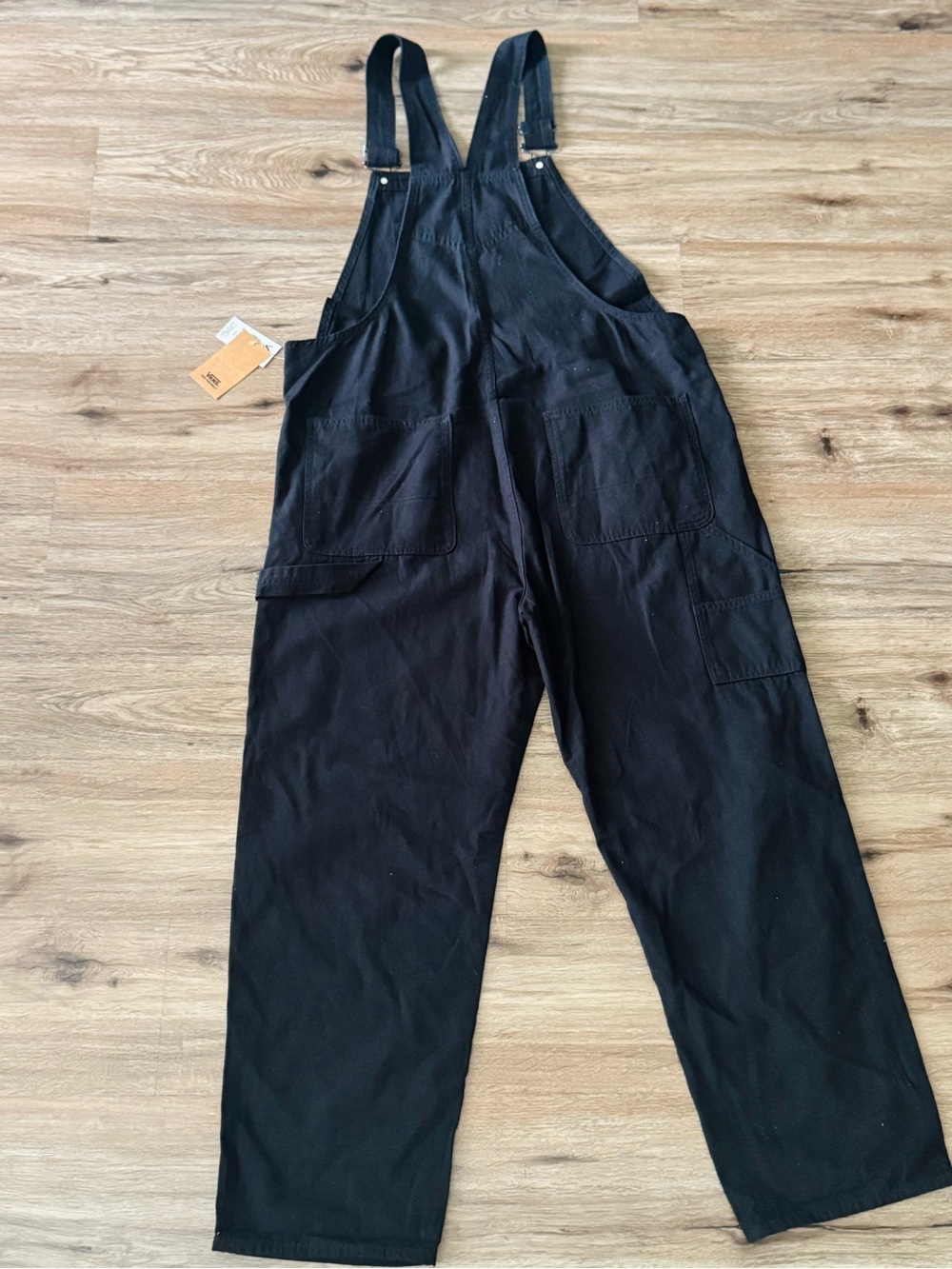 Vans Black Bib Overalls Pants - Picture 2 of 13